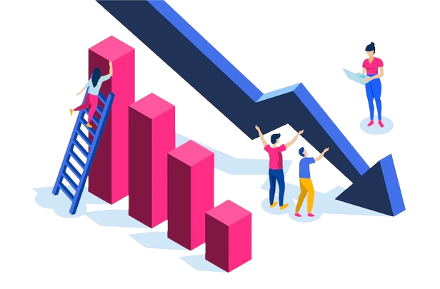 Happy family managing finances